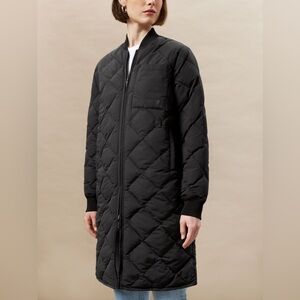 Frank and Oak Quilted Reversible Skyline Maxi Bomber Jacket